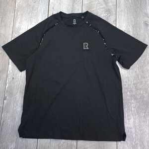 Rudsak Derek T-Shirt Mens Large Black Short Sleeve Logo Patch 6523014